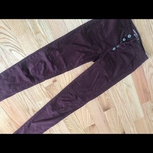 Maroon Jean Leggings